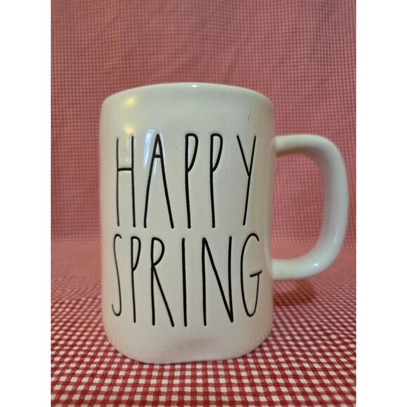 Rae Dunn "Happy Spring" Artisan Collection Ceramic Mug By Magenta 12oz - Picture 1 of 4
